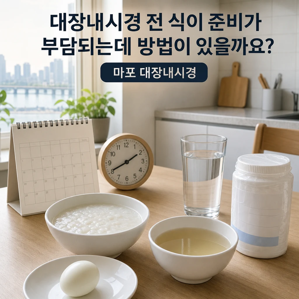대장내시경 전 식이 준비가 부담되는데 방법이 있을까요?